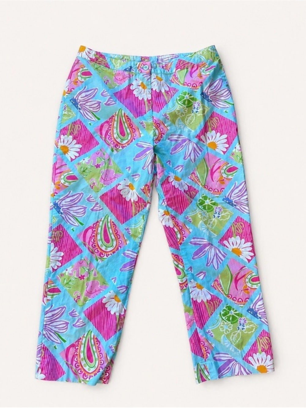Vintage Lilly Pulitzer Patchwork Pants 10